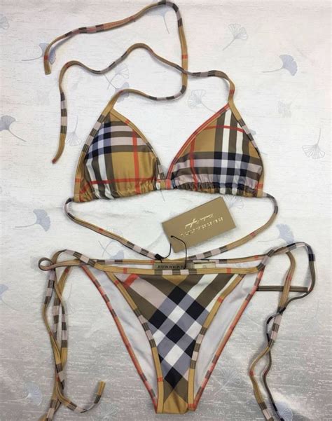 burberry women's bathing suit|burberry dupe bikini.